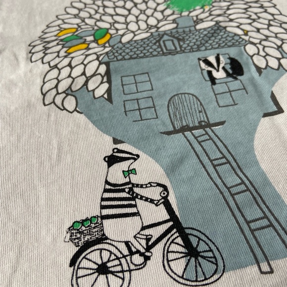 Broken Tricycle organic cotton tee shirt for kids toddler 3T treehouse badger - Picture 5 of 11